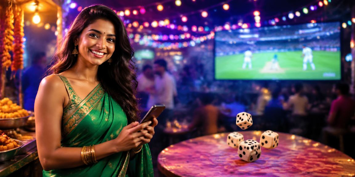 Indian cricket fans betting during IPL match in vibrant sarees