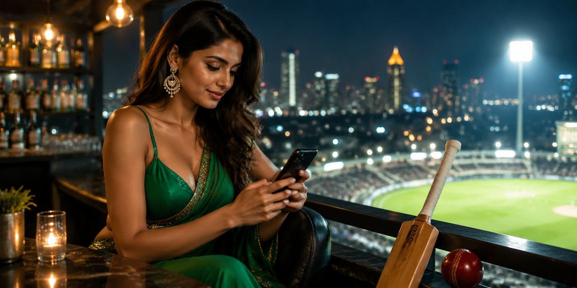 Mumbai cricket fans placing bets while watching IPL in traditional attire